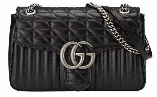 Gucci GG Marmont Flap Medium Shoulder Bag Black Shw