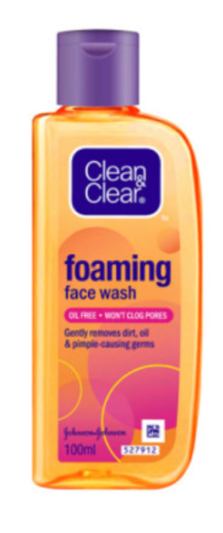 1. Clean and Clear Foaming Face Wash